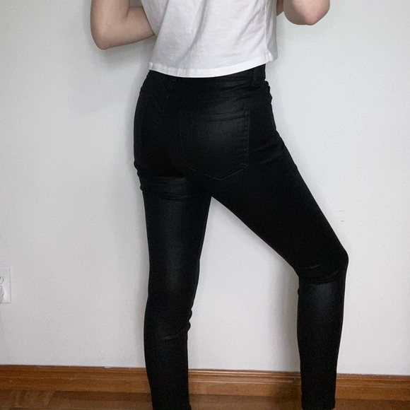 Garage Mock Leather Jeans - Picture 2 of 3